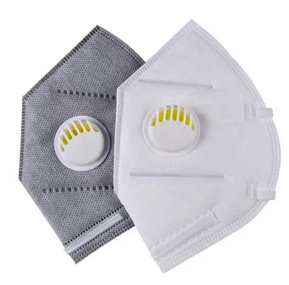 Fast Delivery Foldable Pm 2.5 Faceshield Kn95 5layer Mask with valve