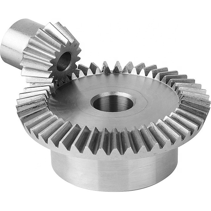 custom cnc steel straight bevel gear/ spiral bevel gear
