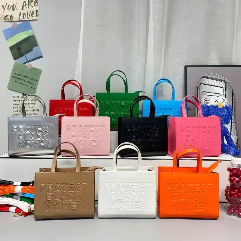 2022 Trending New Arrival Solid color Embossing lettes small tote bag crossbody handbag Spring summer women bag