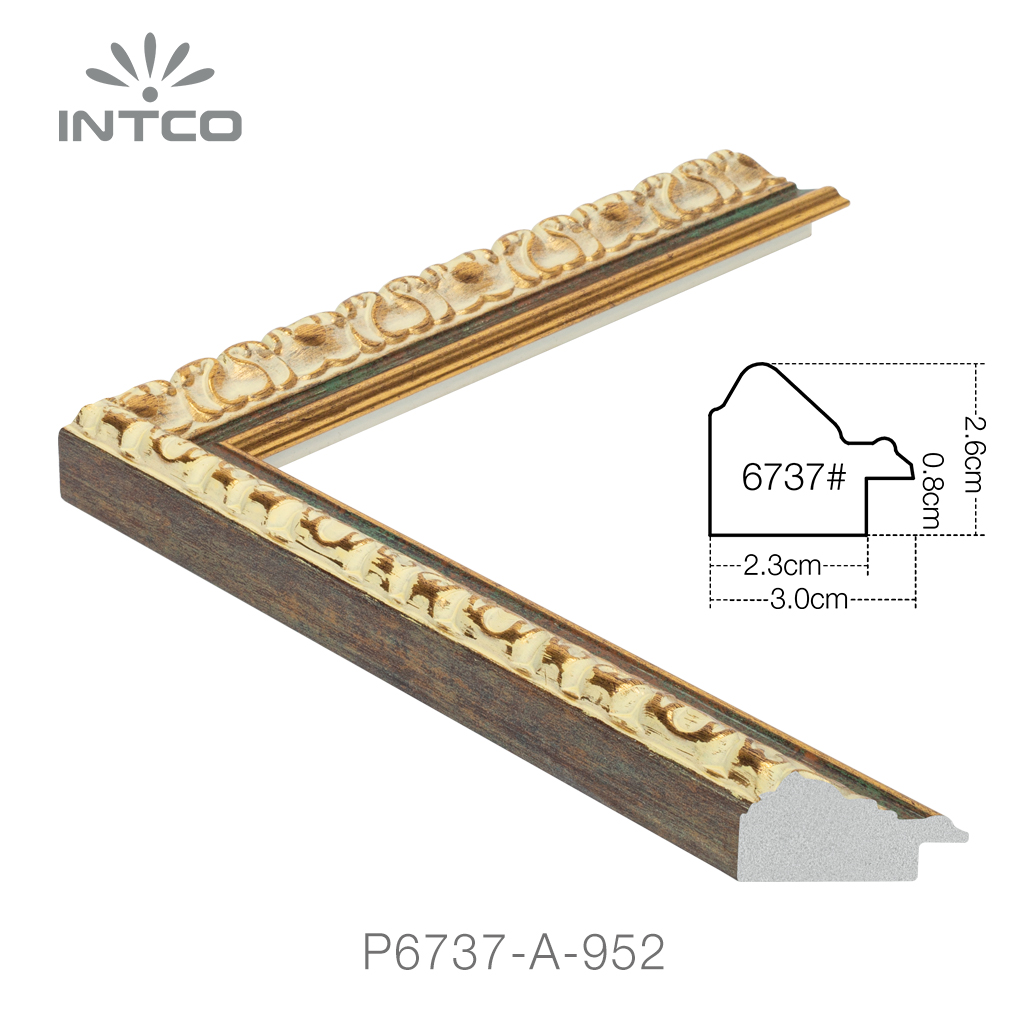 INTCO P6737-A-952 Цена по прейскуранту завода декоративная красочная живопись патина античный холст Художественная фоторамка PS литье