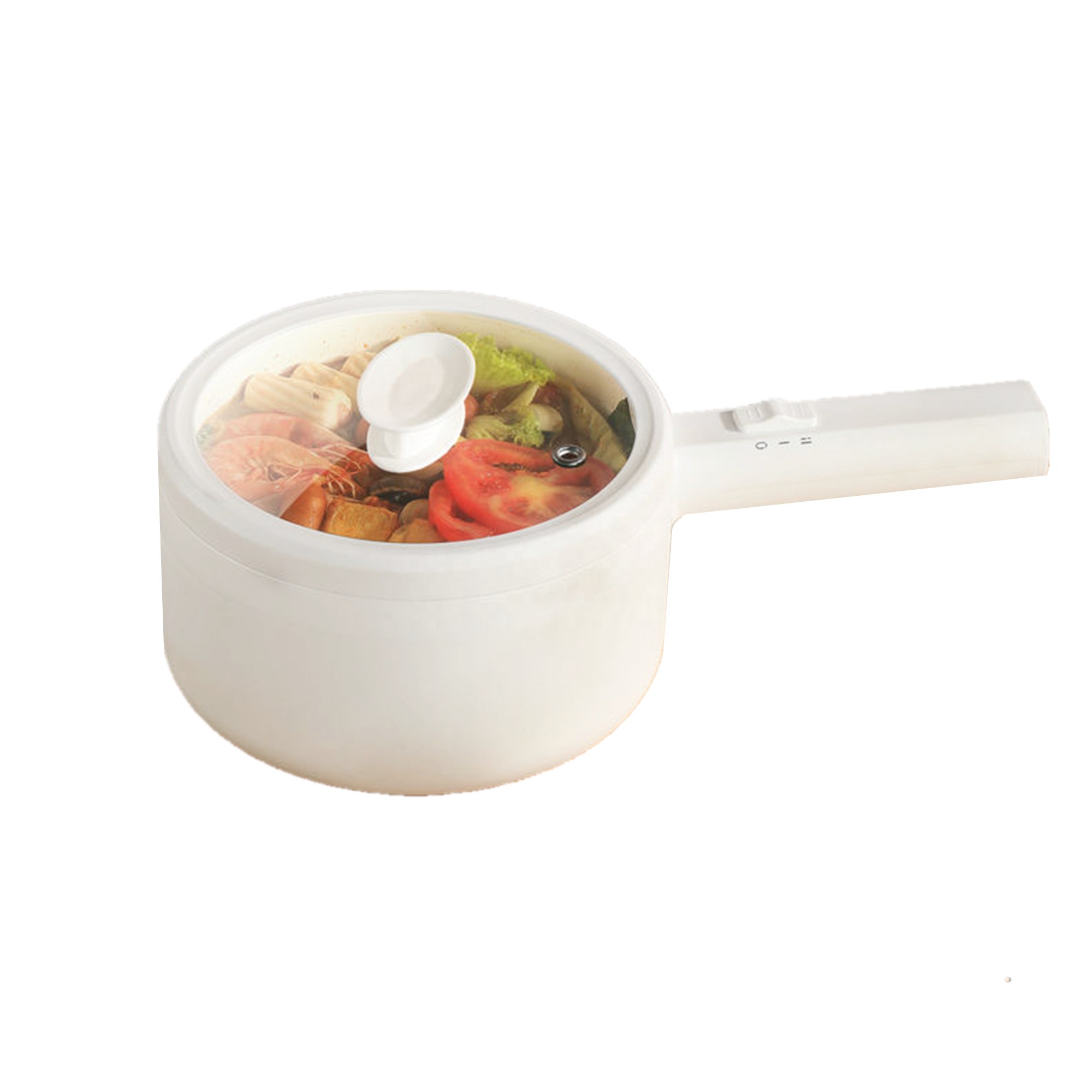 Electric Hot Pot Non-stick Pan Rapid Noodles Cooker Mini Pot for Steak Egg Fried Soup with power adjustment