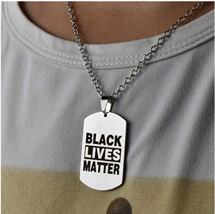New Fashion I Can't Breathe Pendant Necklace, Black Lives Matter Necklace For Mens Womens Necklace Chain