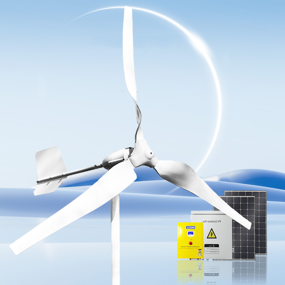 China horizontal windmill 800W 1000W 3000W 5000w permanent magnet generator solar wind turbines home use