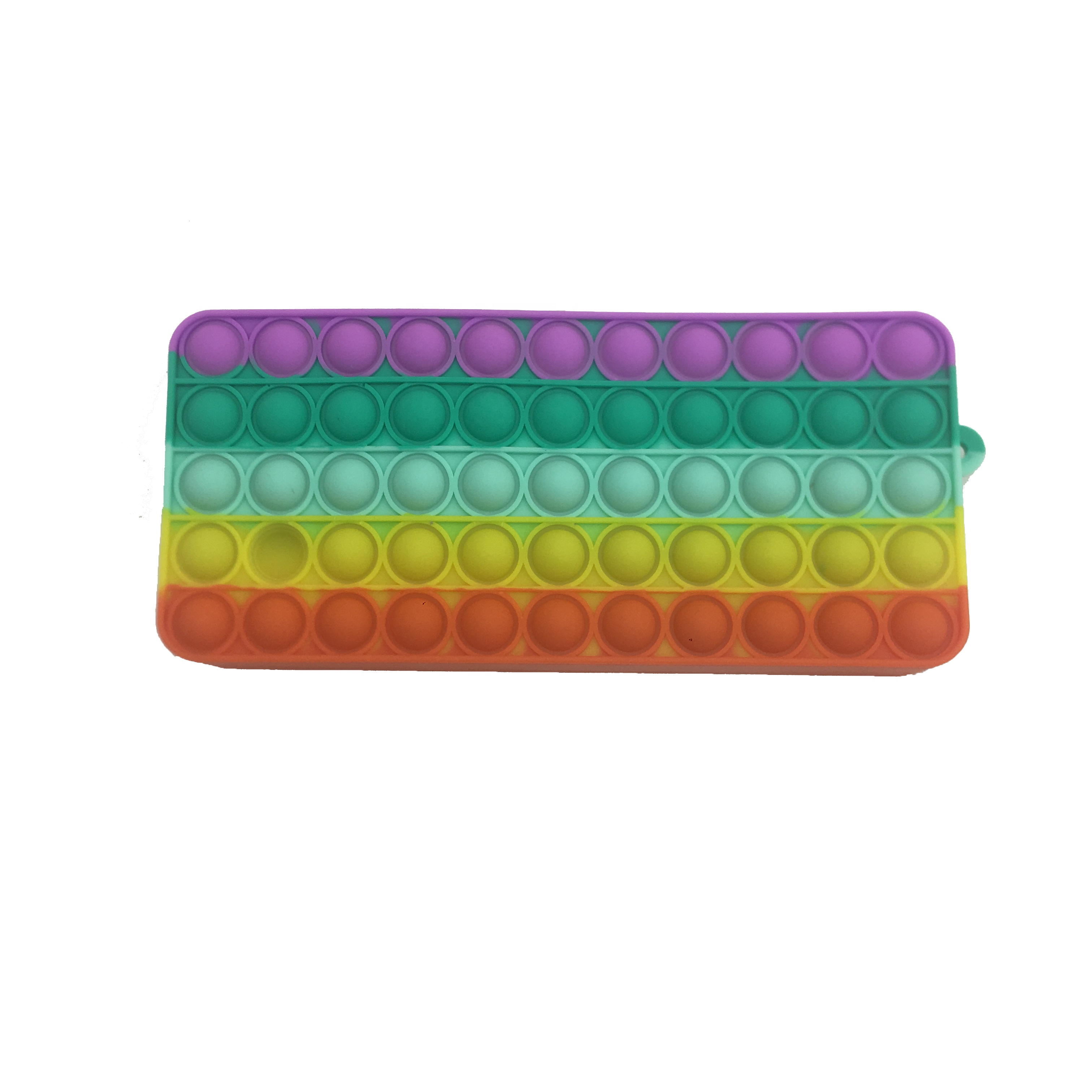 Silicone fidget push bubble sensory pop up pencil case
