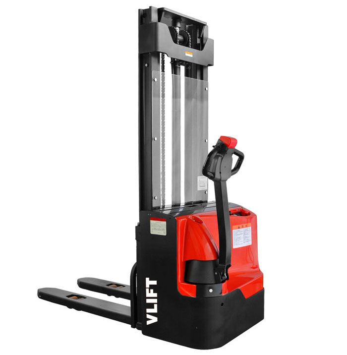 Vlift 2 тонн полностью электрифицированный вилочный погрузчик укладчик высота подъема 3 м