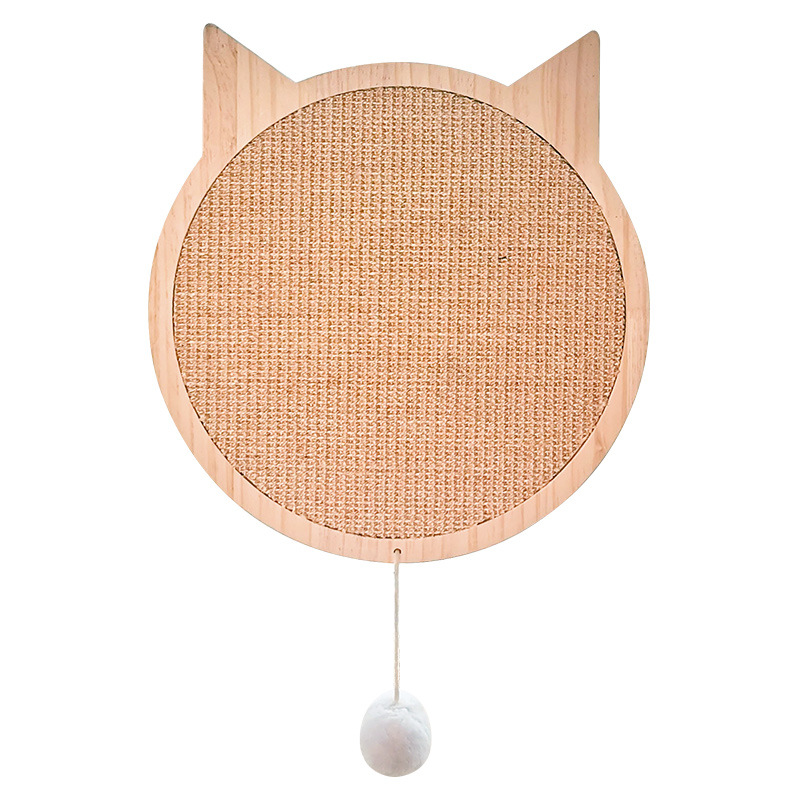New Natural Wood Sucker Vertical Sisal Cat Scratcher Scraper Board Grinding Claw Toy Cat Scratching Post Furniture