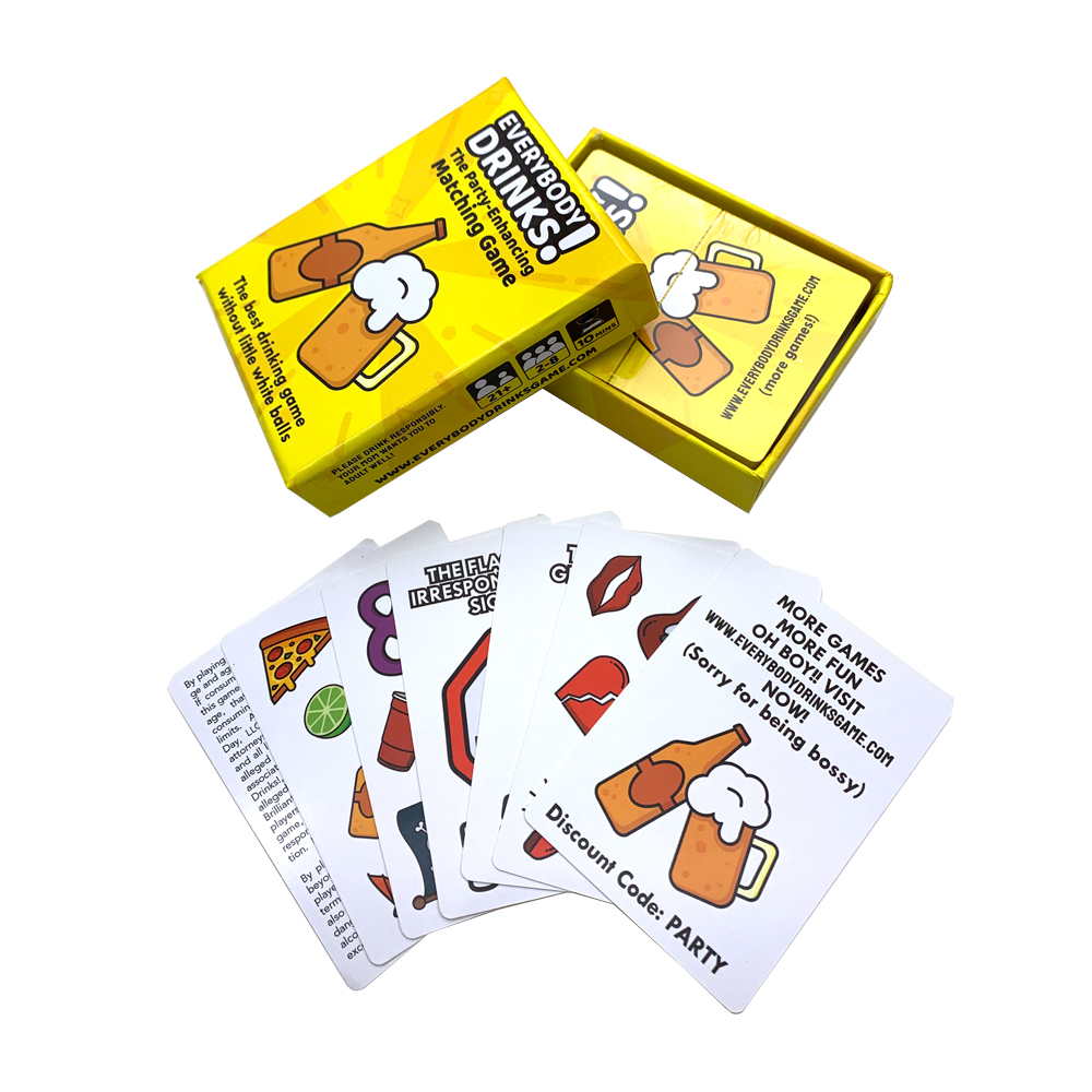 Красочная карточная игра на заказ Печать Питьевая карточная игра