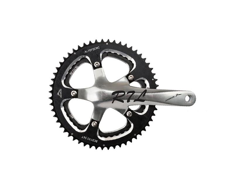 Hight quality bicycle parts Reinforced Crank Steel Chainrings 46/56T For Mountain Bicycle Crankset