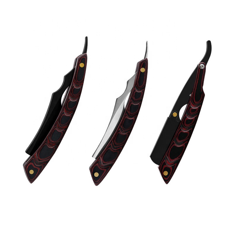 New Pattern Classic Men's Beard Cutting Shaving Razor High Quality Salon Folding Handle Black Barber Razor