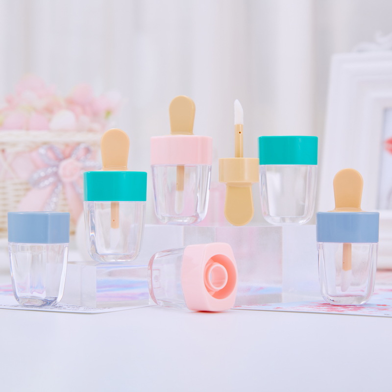 New Lip Glaze empty bottle lovely Ice Cream Lip Glaze empty tube shell lipstick filling empty bottle shell makeup packaging mate