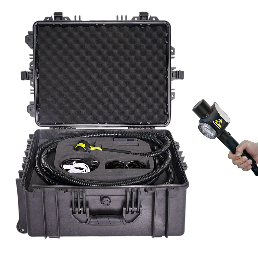 Best price Laser Cleaning Equipment For Electrical Parts Cleaning 50W 100W Pulse Laser Cleaning Machine For Paint Oil Remove