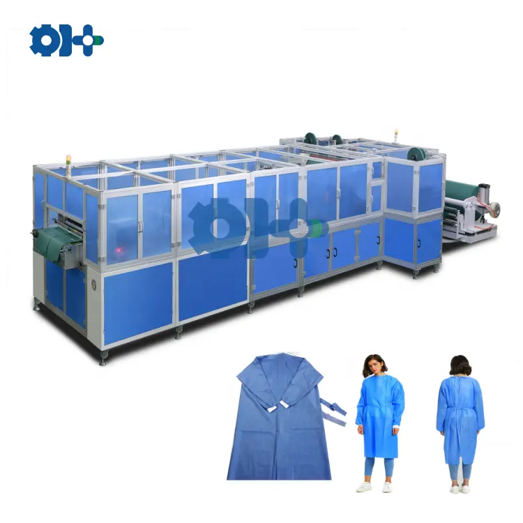 AAMI Level 2 Surgical Gown Production Line Disposable PP Non-Woven Isolation Gowns Making Machine