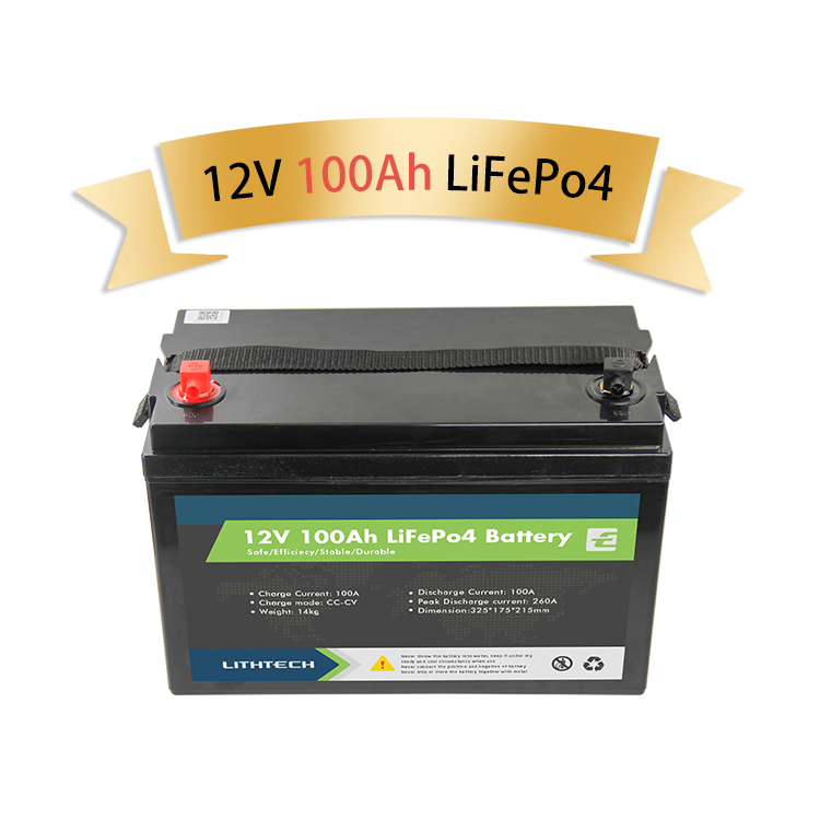 Литий-ионный аккумулятор Lithtech Lifepo4 BMS, 12 В, 24 В, 48 В, 100 Ач, 120 Ач, 150 Ач, 200 ач, 300 Ач, 12 В