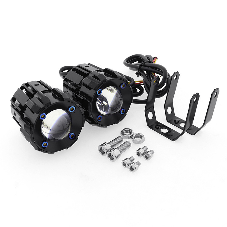 Universal 8-85V Motorcycle LED Headlight 60W LED Driving light Dual Color Hi Lo Beam LED Fog Light For Electric car scooter