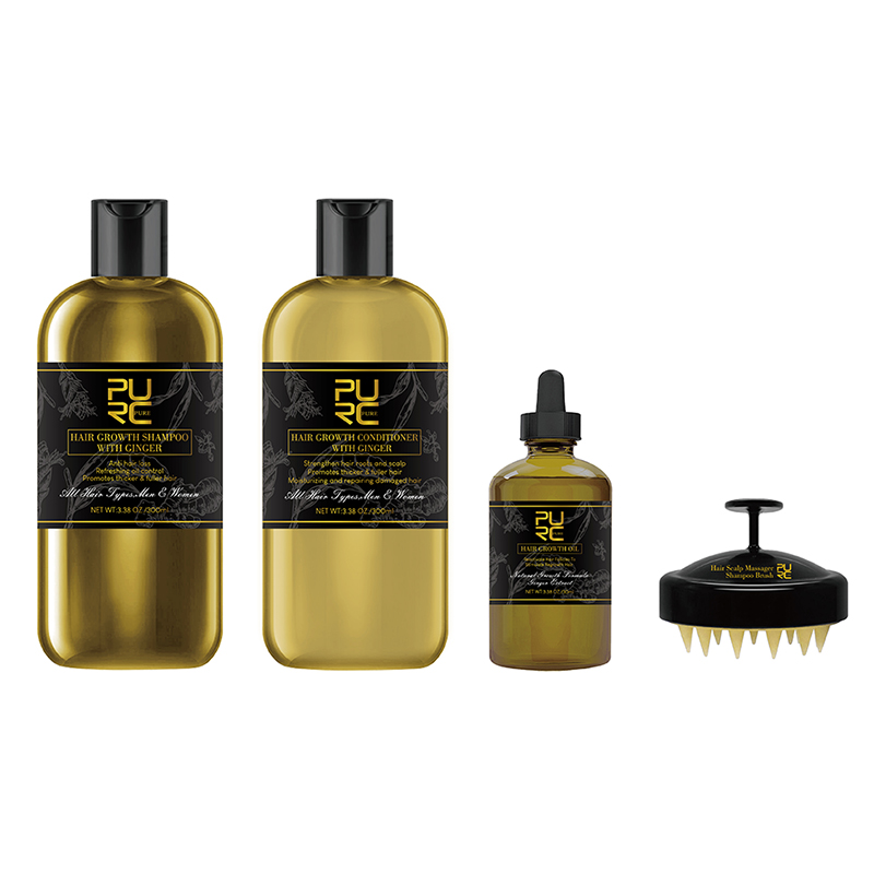 Natural Ginger Shampoo And Conditioner Hair Treatment Kit Organic Hair Growth Shampoo Promotes Fuller Thickening Hair Shampoo