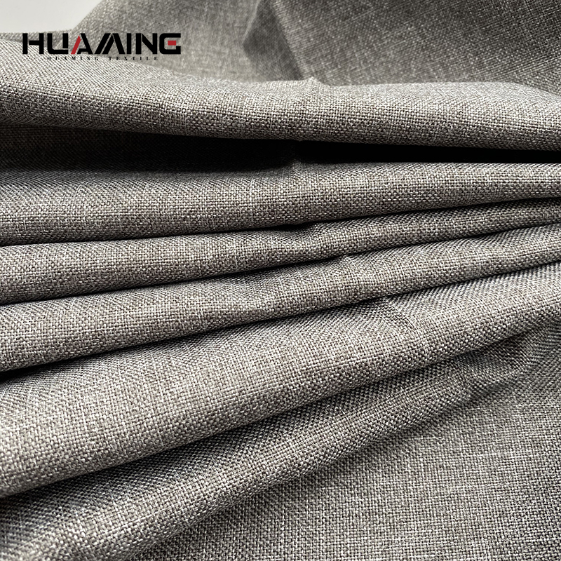 100%polyester linen looking plain dyed fabric for home decor ,hometextile , Curtain , Sofa