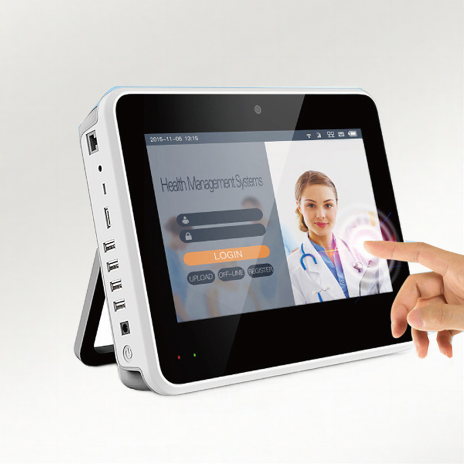 HMS7500 12 Lead ECG SpO2 NIBP BG TEMP Urine Routine Medical Multi Parameter Patient Monitor