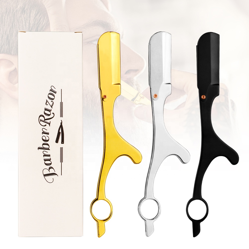 New Design Electroplated Gold Professional Razor Replaceable Safety Barber Razor Shaving