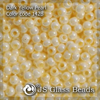 High Quality Fashion JS Glass Seed Beads - 46112# Dark Yellow Pearl Rocailles Beads For Garment & Jewelry
