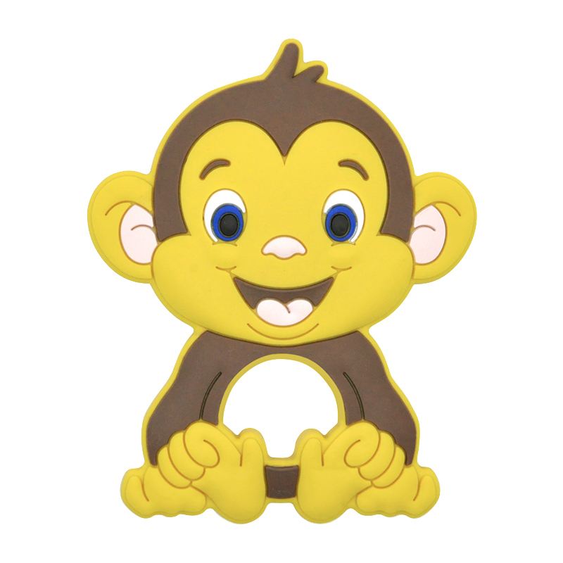 2021 New Handheld Kids Silicone Heat Resistant Organic Baby Set Monkey Teether