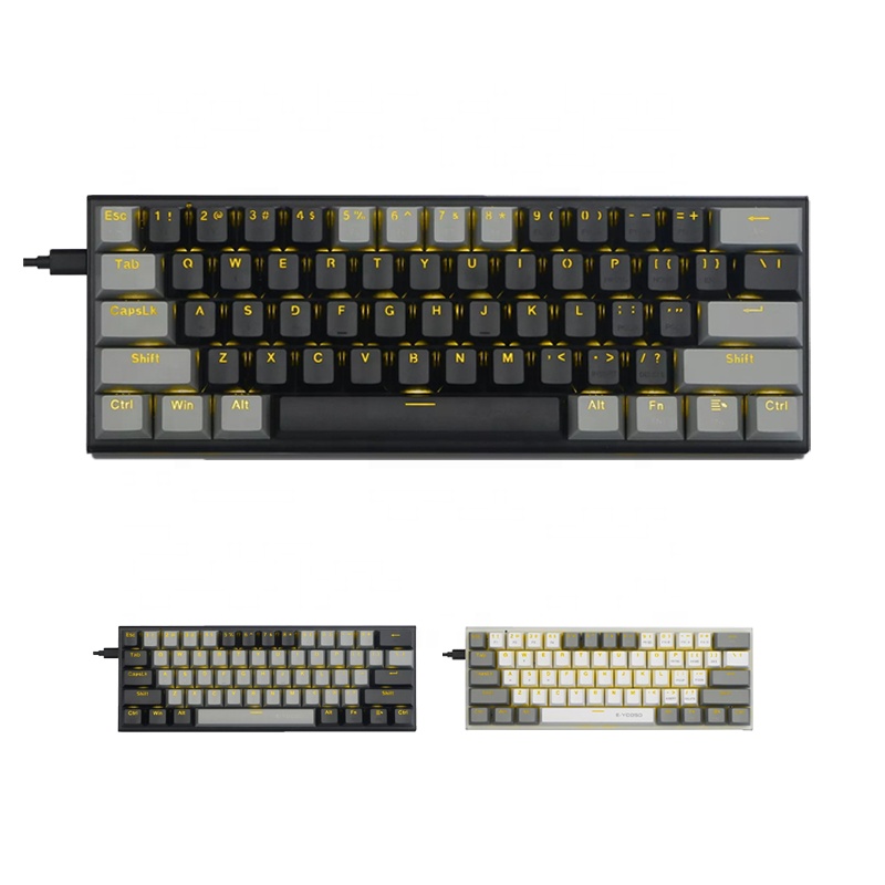 Быстрая доставка, клавиатура с пользовательским логотипом 60% RGB, 61 клавиша PBT, компьютерная игровая Проводная клавиатура со светодиодной подсветкой для геймеров, 60 клавиш, механическая клавиатура с возможностью замены
