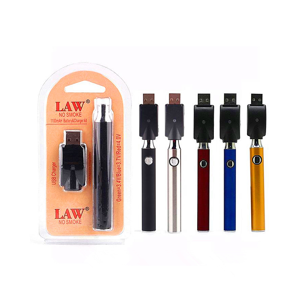 Most popular Preheating 1100mah Cbd Cartridge Rechargeable law Batteries 510 thread Cbd Vape Pen Battery