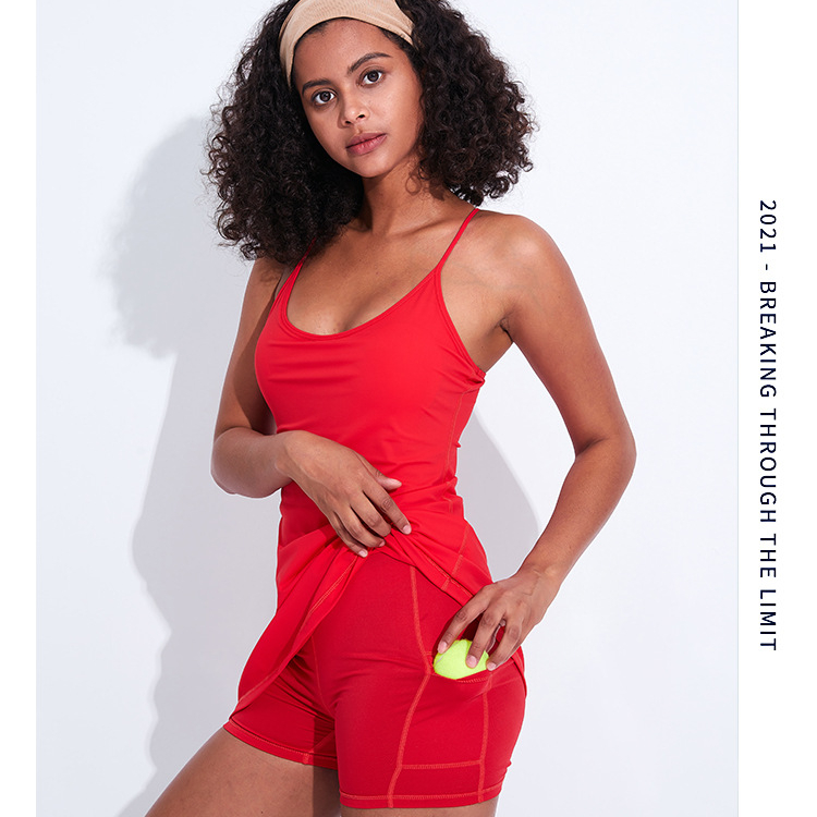 Women Tennis Dress Sleeveless Sport Dress for Golf Badminton Running Workout Casual Girl Sport wear Club Dress