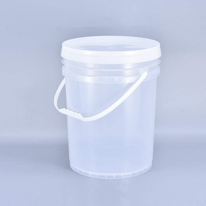 20L Clear Plastic Bucket With Lid 5 Gallon Food Grade PP Buckets For Liquid Storage Package