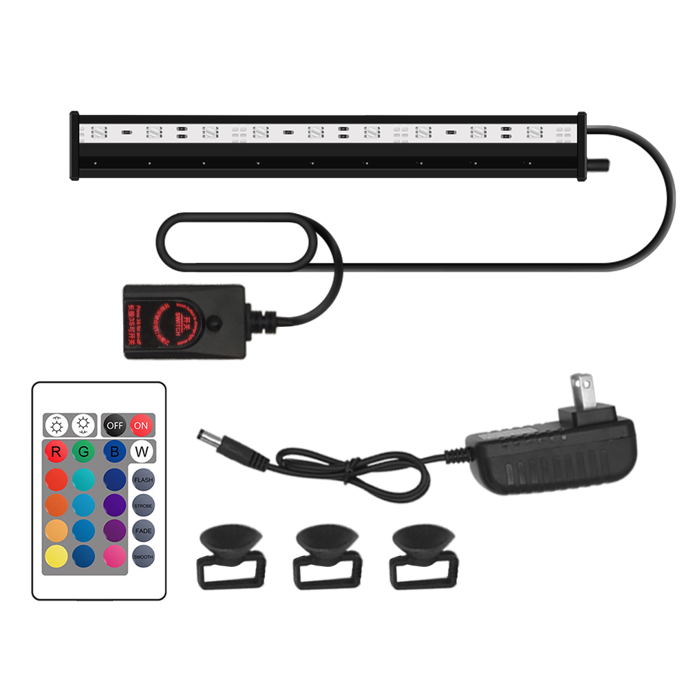 52cm LED RGB Color Aeration Aquarium Bubble Reef Light Fish Tank Lights Aquarium Decorations LED Lights With Remote Control