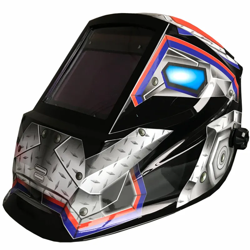 TRQ New True Color Adjustable Shade Range 5-9/9-13 Large View Auto Darkening Welding Helmet  Mask with 4 Sensors