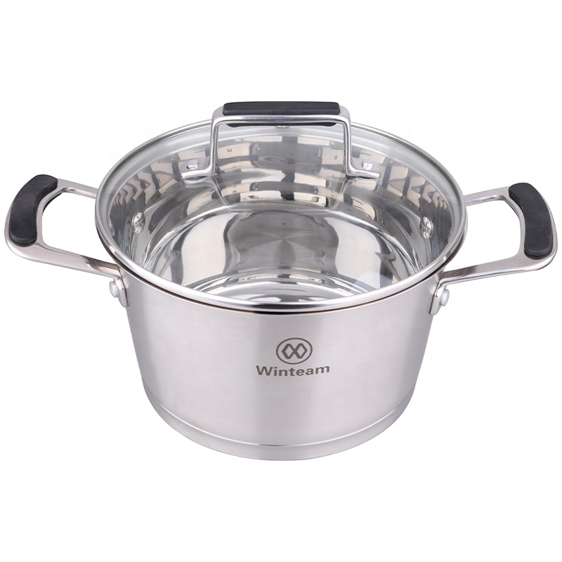 8 pcs stainless steel winteam cookware sauce pans pots nonstick set