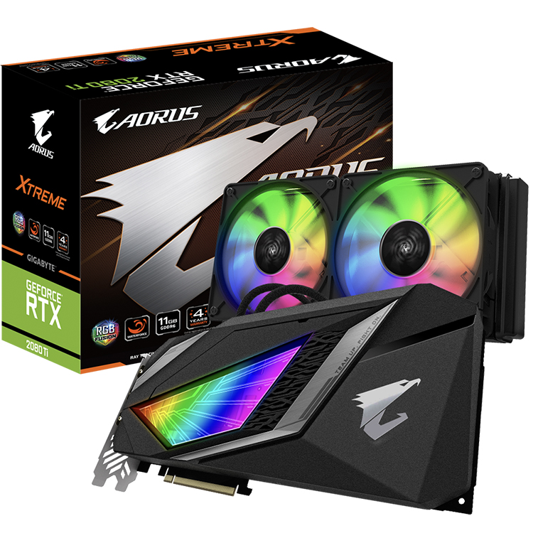 NVIDIA GIGABYTE AORUS GeForce RTX 2080 Ti XTREME WATERFORCE 11G with GDDR6 352-bit High Performance Graphics Card