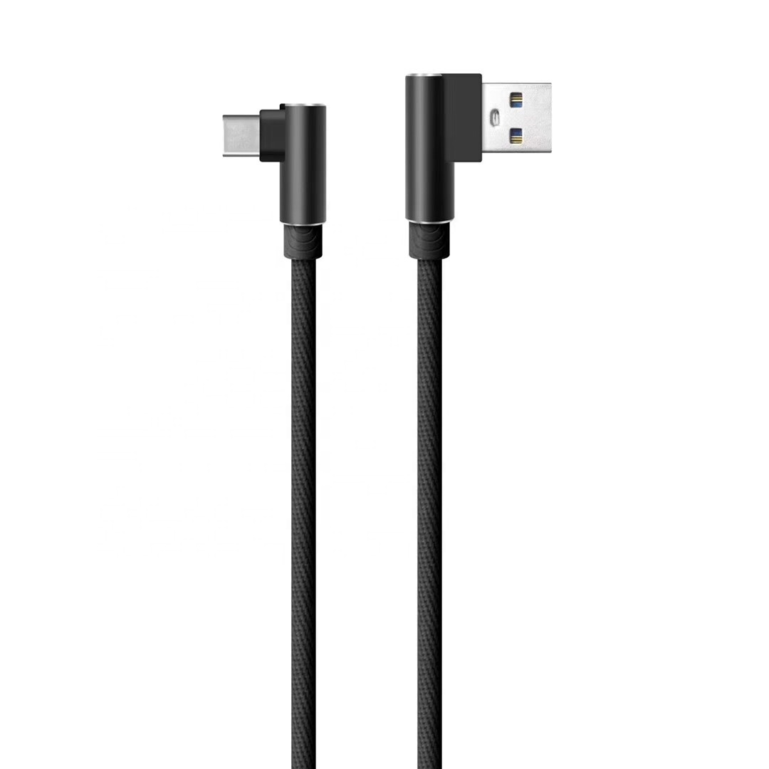 Двойной USB-кабель с углом 90 градусов для быстрой зарядки типа C