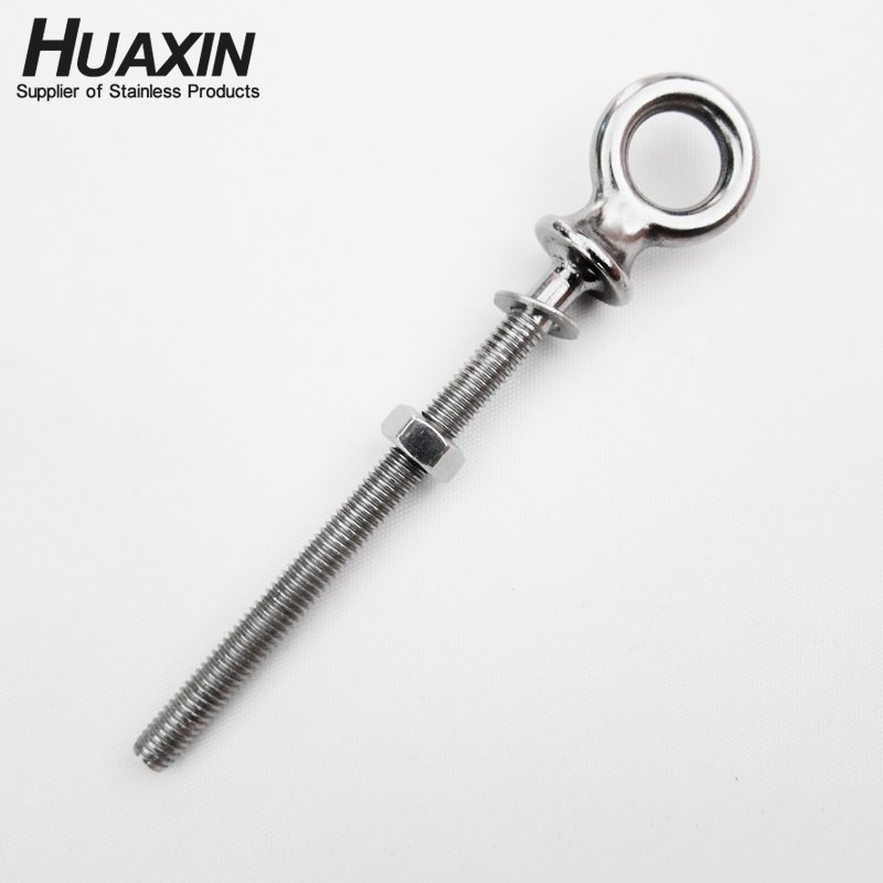 Stainless Steel 316 Long Shoulder Eye Bolt With Washer And Nut M8*60 Pack Of 10pcs
