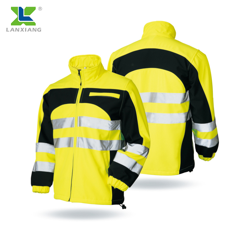 Лучшая продажа высокое качество дешевая цена Желтый hi-vis безопасности камуфляж софтшелл куртка