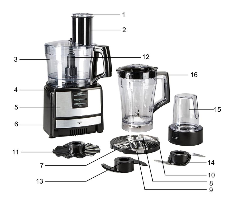 kitchen chopper multifunction food processor dry and wet blender mixer manual