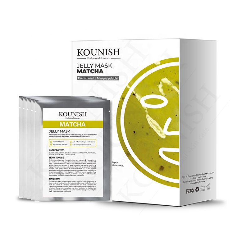 Beauty Korean Skin Care Green Tea Modeling Whitening Face Matcha Peel Off Hydro Jelly Powder Facial Mask