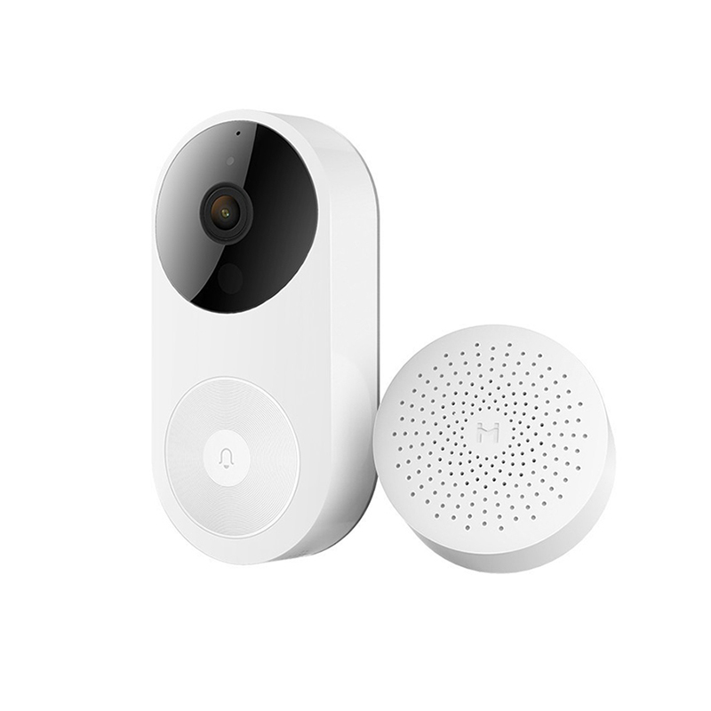 Умный дверной звонок mijia, белый корпус, Wi-Fi, с камерой 1080P, подходит для Xiaomi Youpin