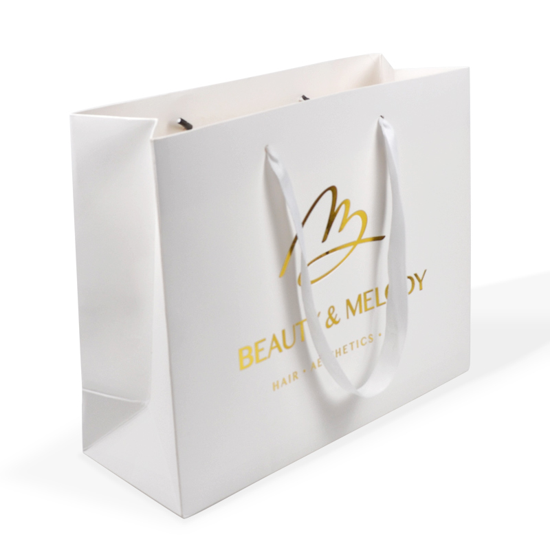 Online custom wedding gift paper shopping bag logo printed with handle