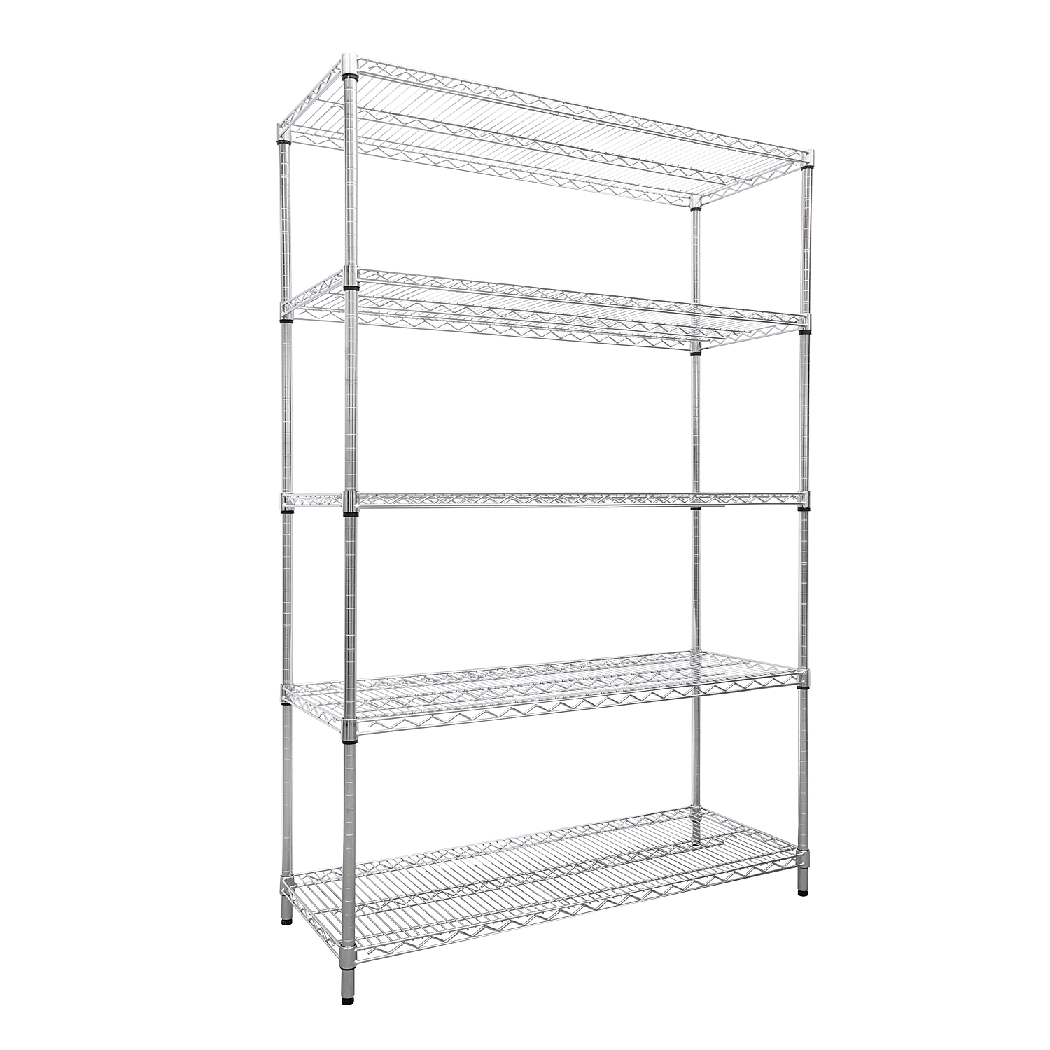60 "x 18" x 64 "Хромированный профессиональный 5 ярусов проволочные полки для тяжелых условий эксплуатации белые полки провода