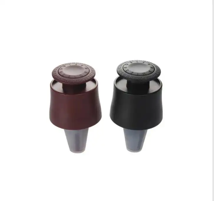 2024 hot multipurpose press pump up vacuum stopper bottle cork saver savor with date marker for wine vinegar soy sauce oil
