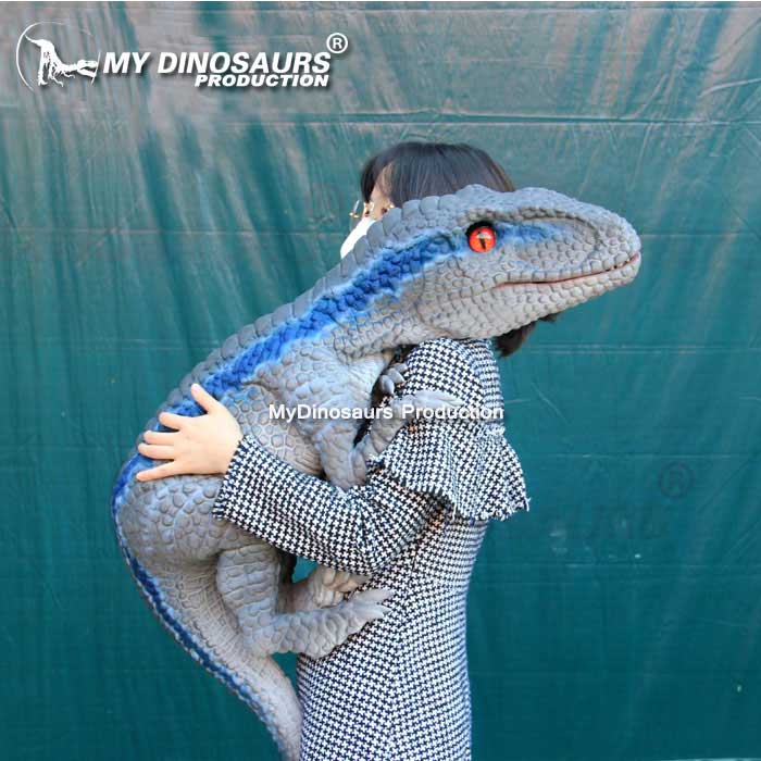 MY DINO DP045, Реалистичная детская синяя кукла динозавра Велоцираптора