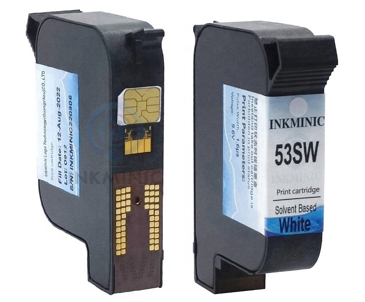 53SW / 51SW / 52SW Ink Cartridge White Ink cartridges used in Elfin 1S' , VIH, V2, E1S TIJ inkjet printer