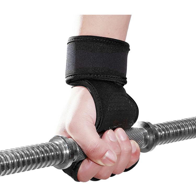 Fyzlcion Training Wrist Support and Non-Slip Palm Silicone Padding for Weight Lifting, Powerlifting & Gym Workouts