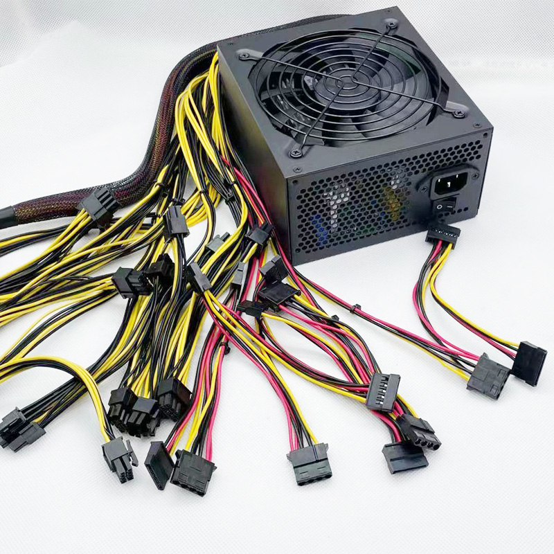 Блок питания ATX для настольного компьютера, 1600 Вт, 100%, тест на старение при полной нагрузке, немодульный источник питания для поддержки 8