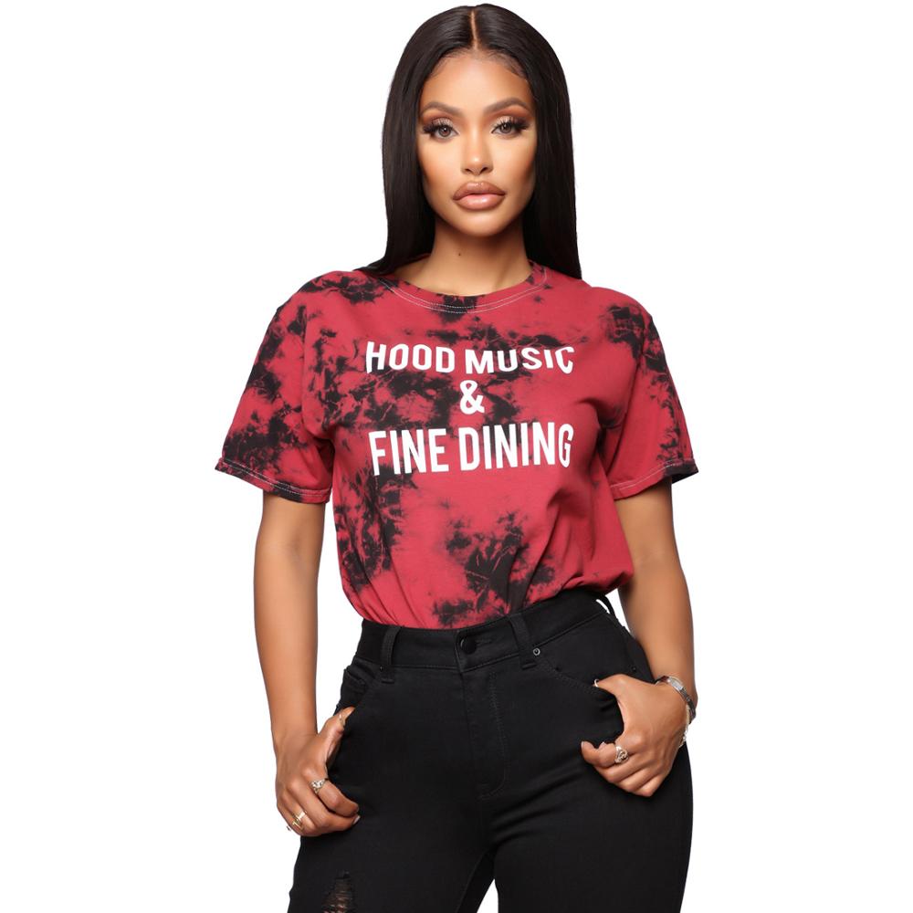 Wholesale Production Rock Band Ladies T Shirt Tops Printing Comfortable Fabric Cloth For Women