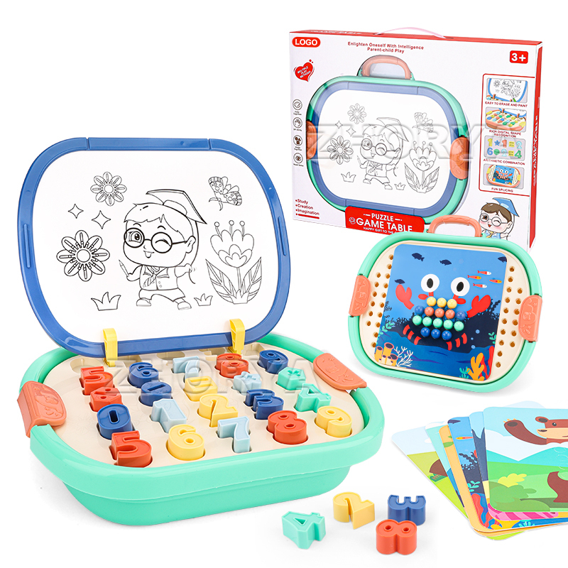 Zhorya Kids Writing Play Game Learning Tablet Toys Multiple Educational Drawing Board Play Puzzle Game Toy