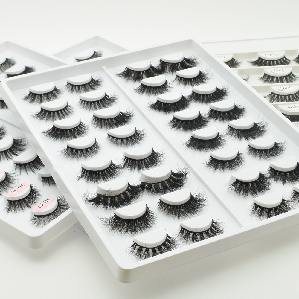 Siberian Real False Wispy Fluffy Full Strip Mink Lashes3d Lashes Wholesale 5d 25mm Mink Eyelash Vendor