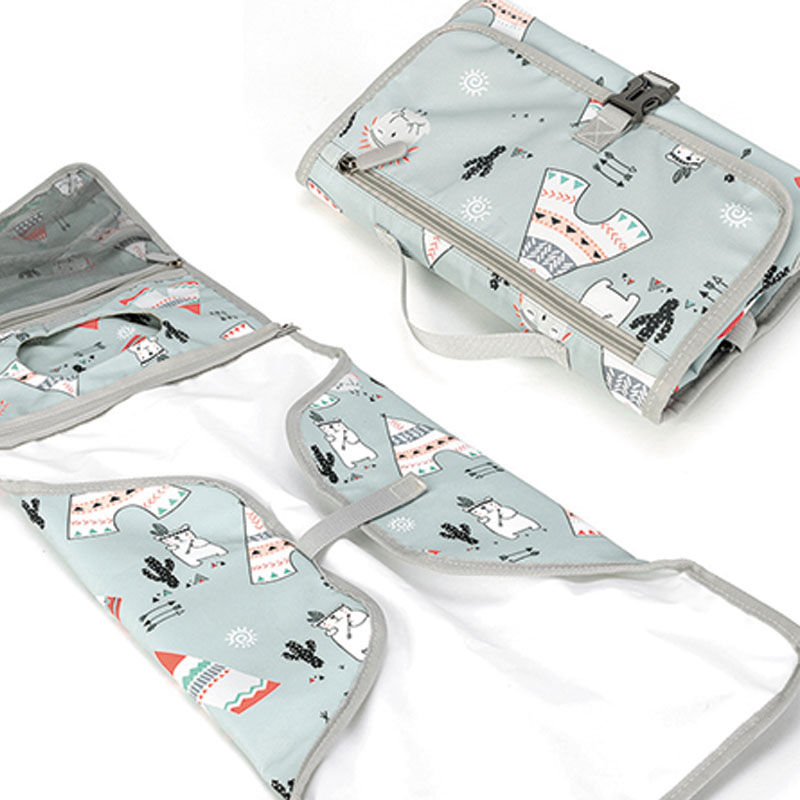 New Trend Fabric Baby Diaper Changing Mat Bag Diaper Caddy Bag Detachable Fabric Diaper Bag With Large Capacity For Mommy