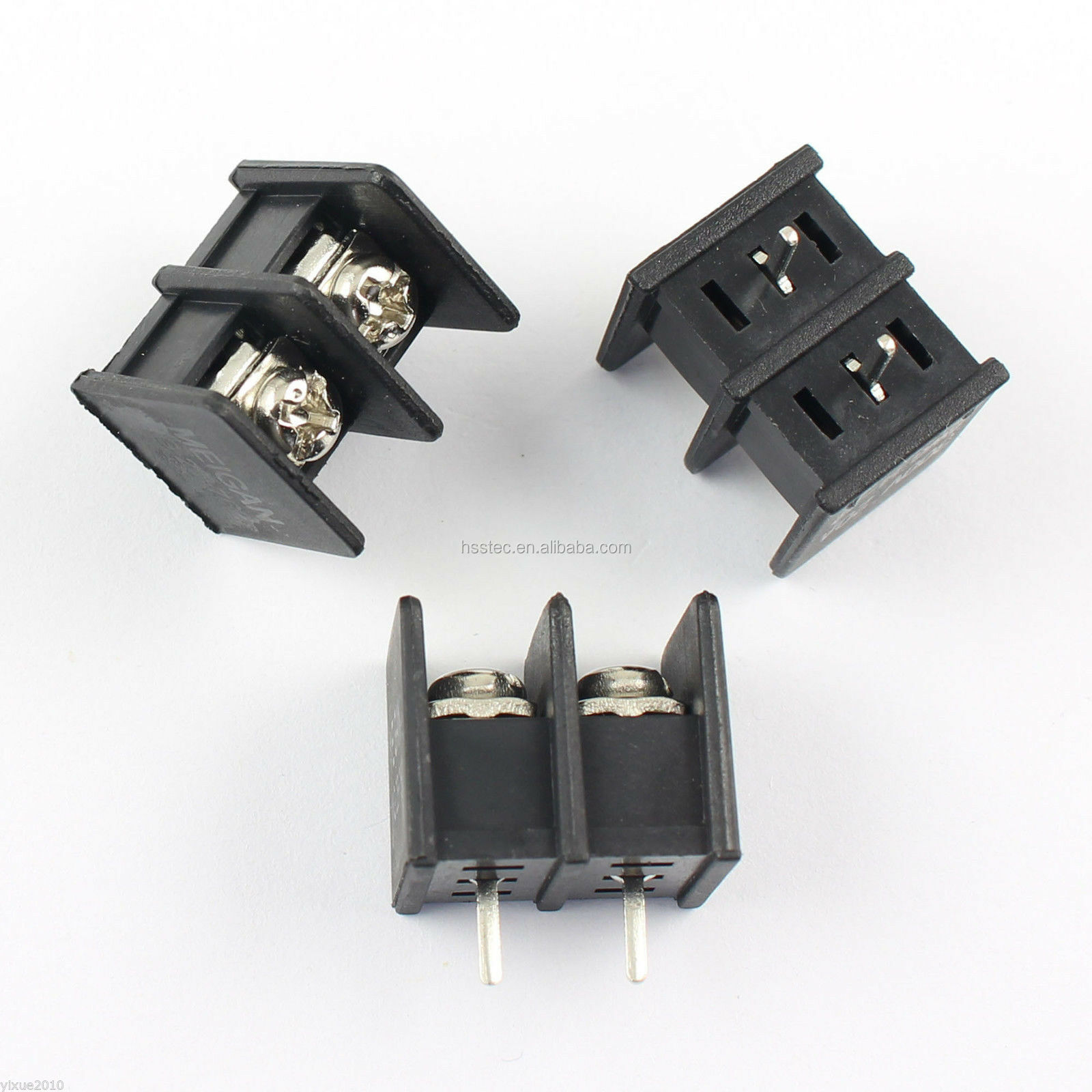 Shenzhen SupplierGX/KF/MG/DG25C-2P 25-7.62-2P Black 7.62mm Pitch 2 Pin Barrier Screw Terminal Block Connector 300V 20A